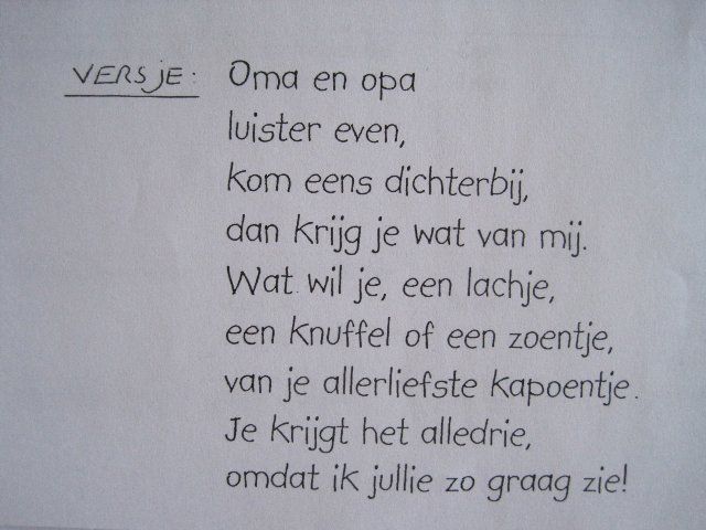 Gedichten Voor Oma En Opa