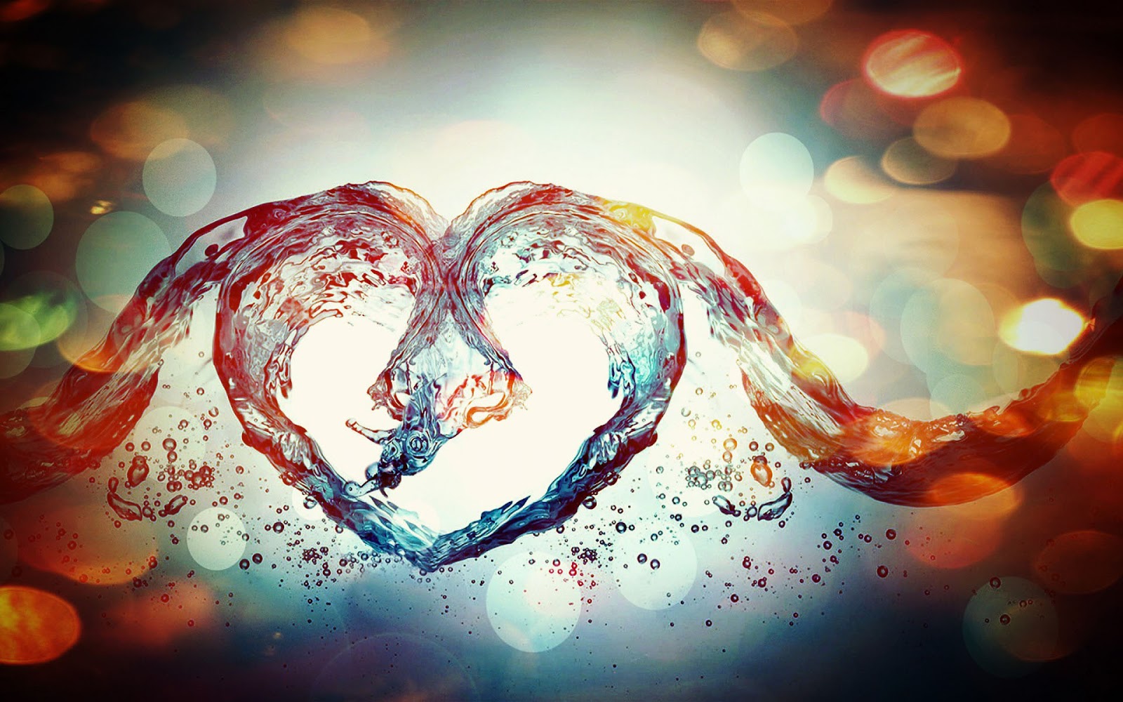 Liefdes hartje gemaakt van water | Mooie Leuke Achtergronden Voor Je - Liefde Als Dat Het Is Samenvatting
