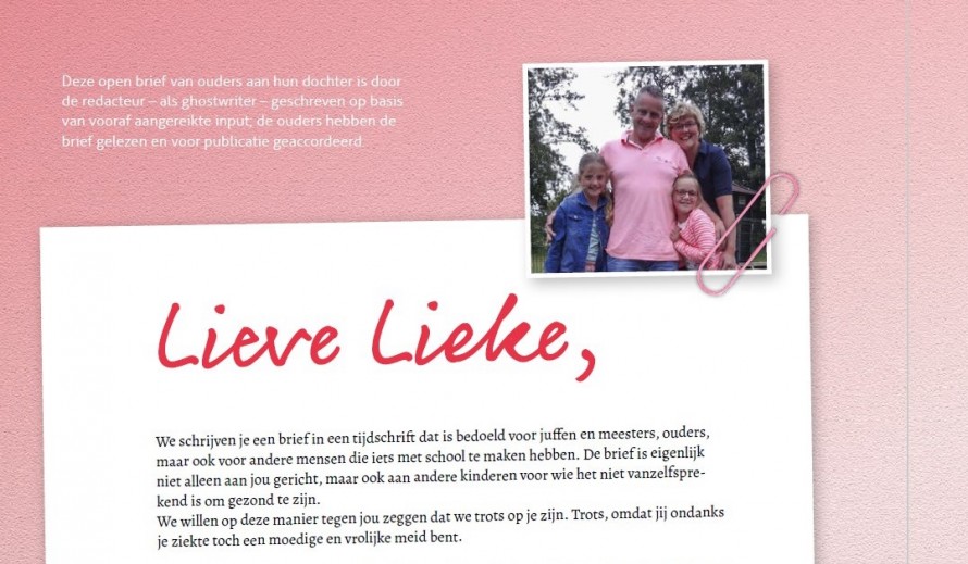 Lieve Lieke (open brief van ouders aan dochter) - Des Dochter Wat Is Dat