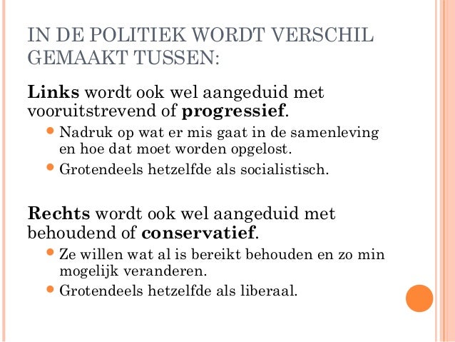 Links en rechts politiek - Ben Ik Links Of Rechts Politiek Test