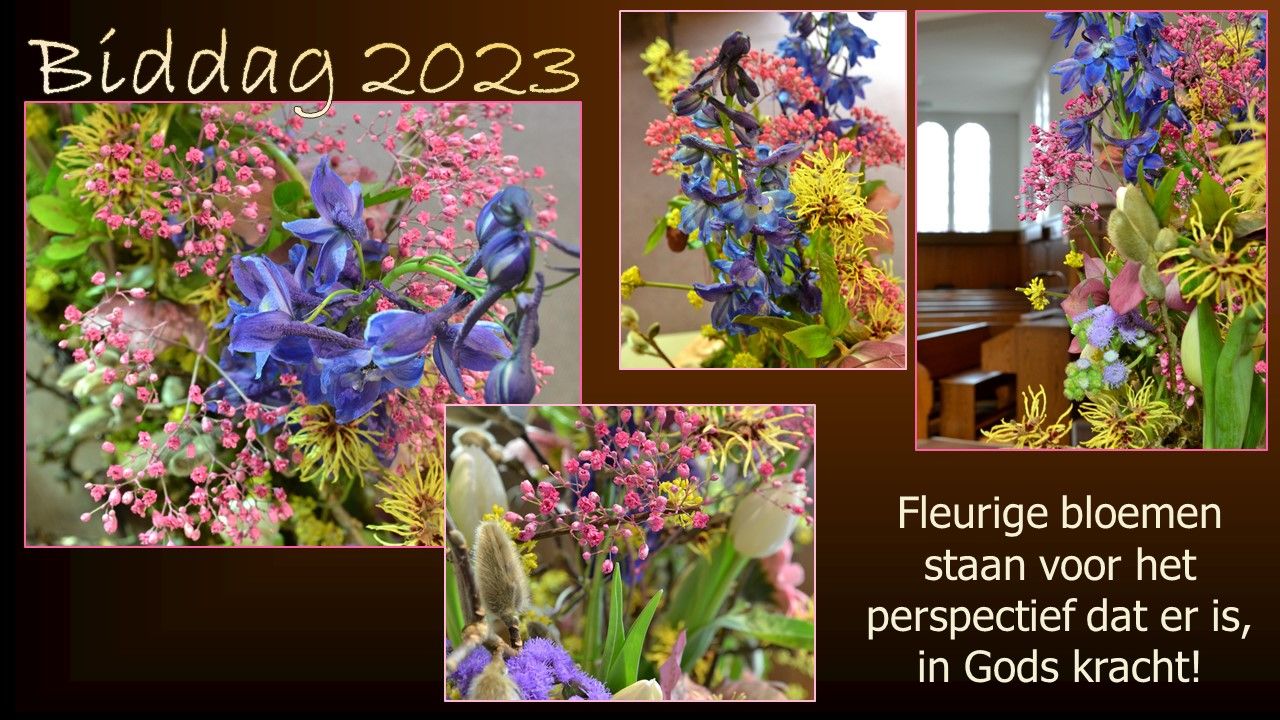 Liturgisch bloemwerk Biddag 2023 | Gereformeerde kerk De Brug - De Brug Kerkdiensten