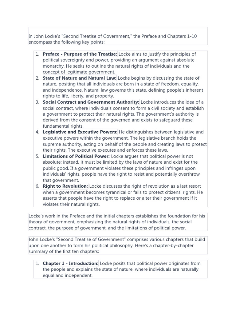 Locke Second Treatise Of Government