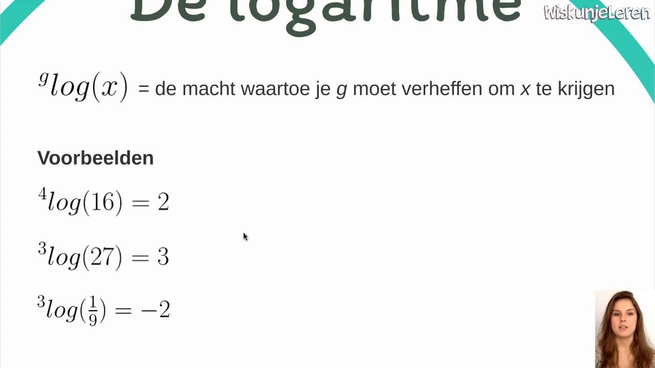 Logaritmische functies: Basisregel logaritme - Wiskunjeleren - YouTube - Welke Hoofdstukken Wiskunde A Examen Vwo