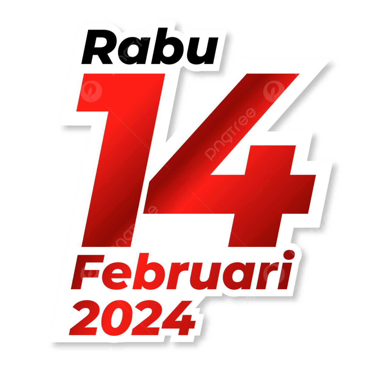 Logo 14 February 2024 Indonesian Election Day Vector, February 14, 2024 - Wat Is Er Op 14 Februari