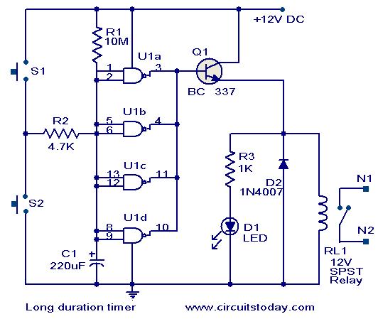Long duration timer circuit | Todays Circuits ~ Engineering Projects - Timer Voor In De Klas