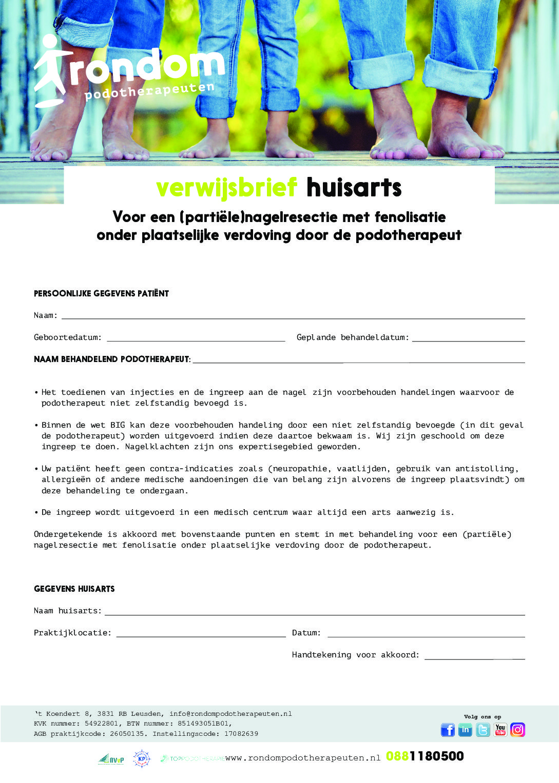 LRA verwijsbrief huisarts • Allesvoordepodotherapeut - Informatie Van Uw Huisarts Brief