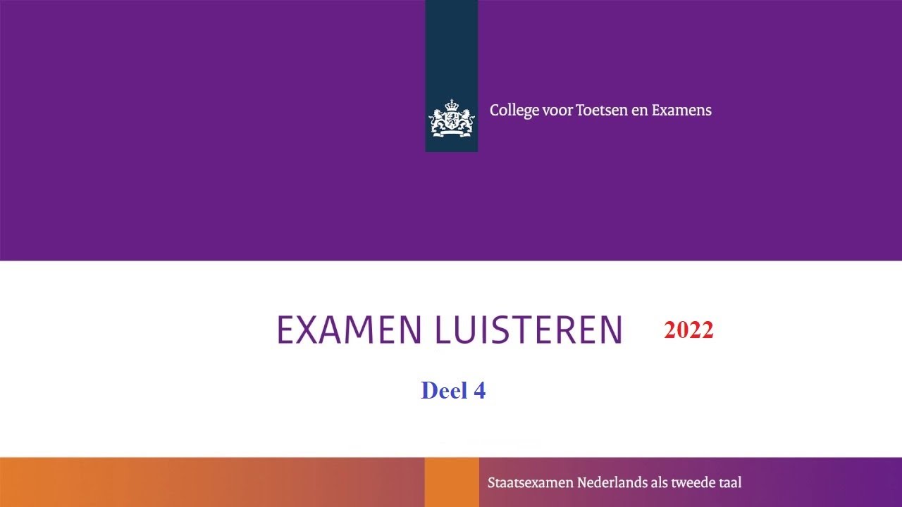 Luisteren examen B1 (2022) deel 4 - YouTube - Staat Examen B1 Oefenen Lezen