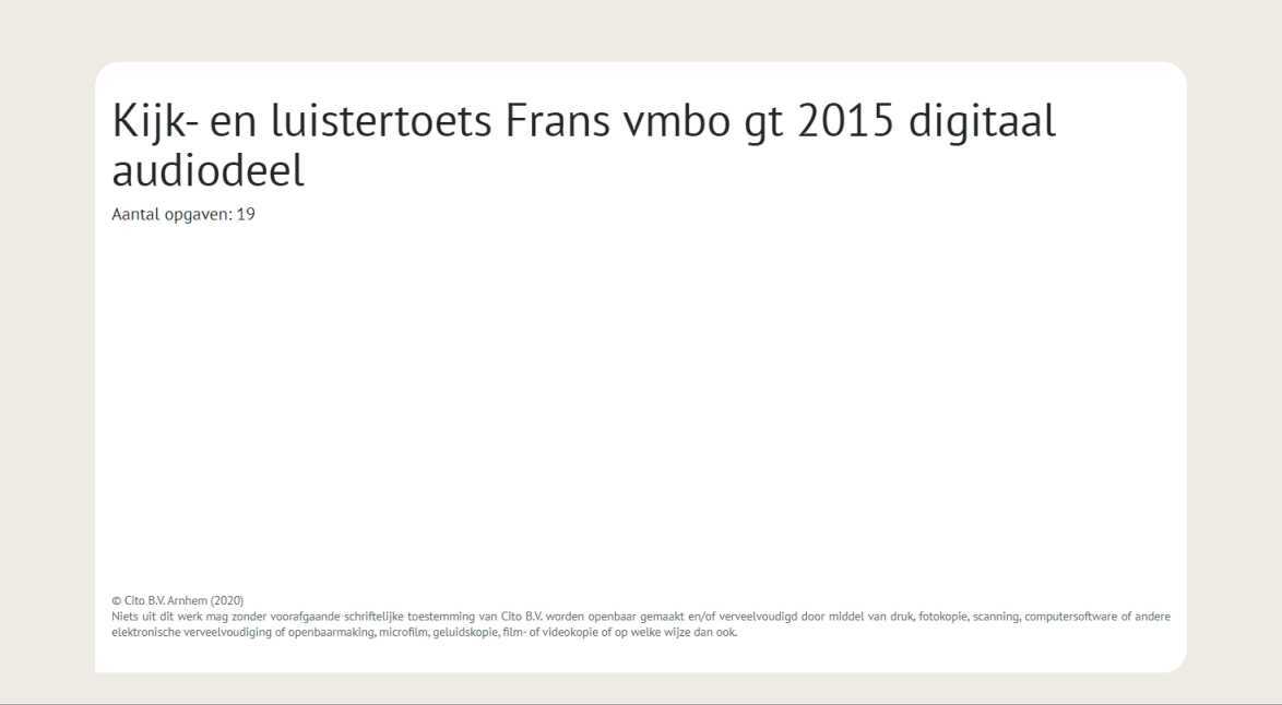 Luistertoets Frans vmbo gt 2015 - Luistertoets Frans Oefenen Grandes Lignes