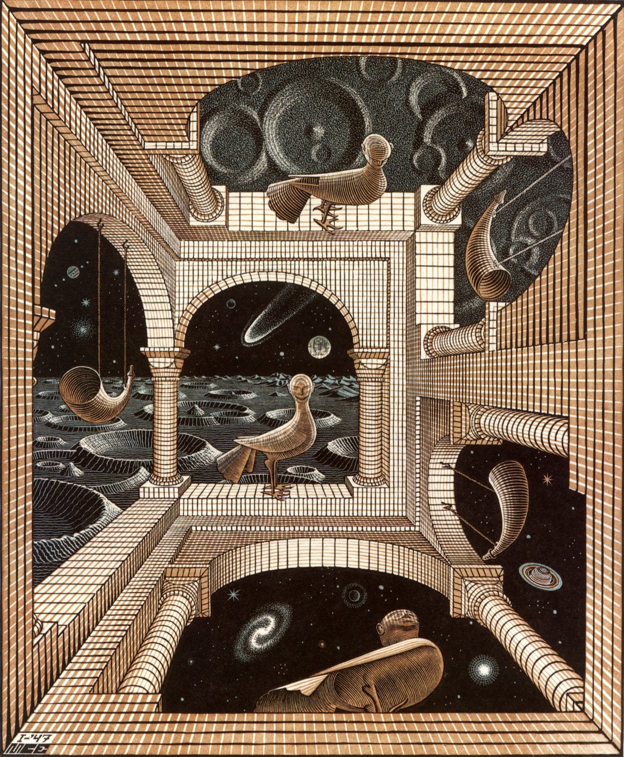 M. C. Escher – Another World (1947) : r/museum - Escher In Het Paleis Lange Voorhout Den Haag