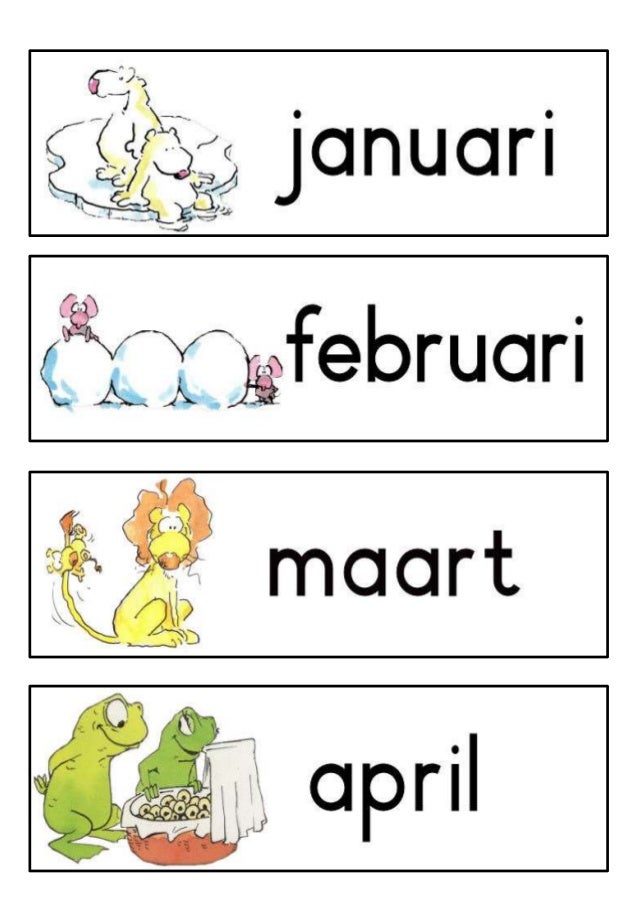 Maanden van-het-jaar - Zijn Maanden Met Een Hoofdletter