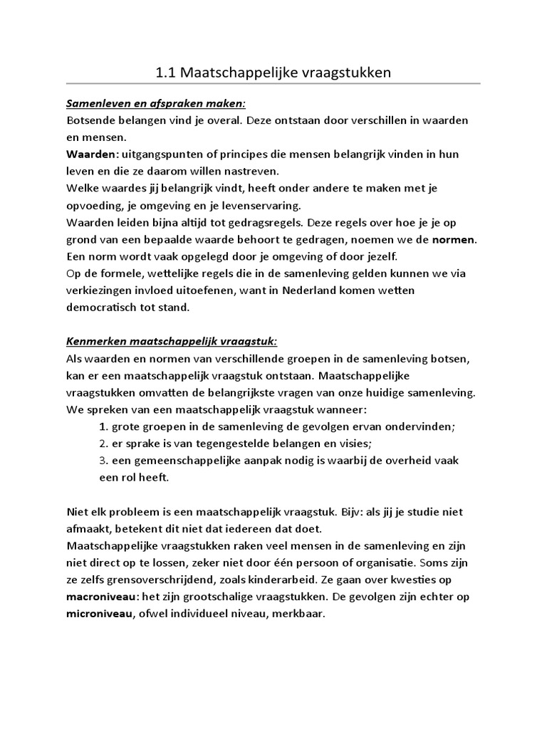 Maatschappijleer Havo 4 Hoofdstuk 3 Parlementaire Democratie