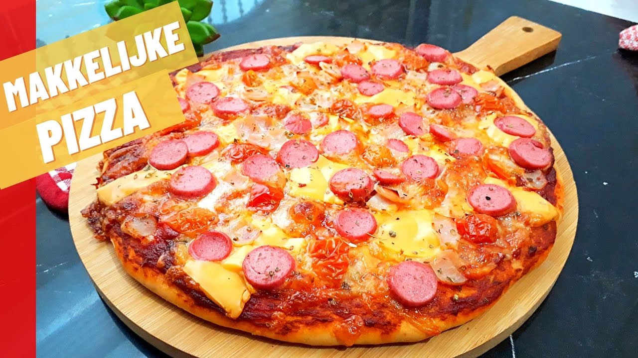 MAKKELIJKE PIZZA RECEPT.!! Hoe Maak Je Thuis PIZZA?? - Pizzadeeg Recept - Wat Zit Er In Een Turkse Pizza