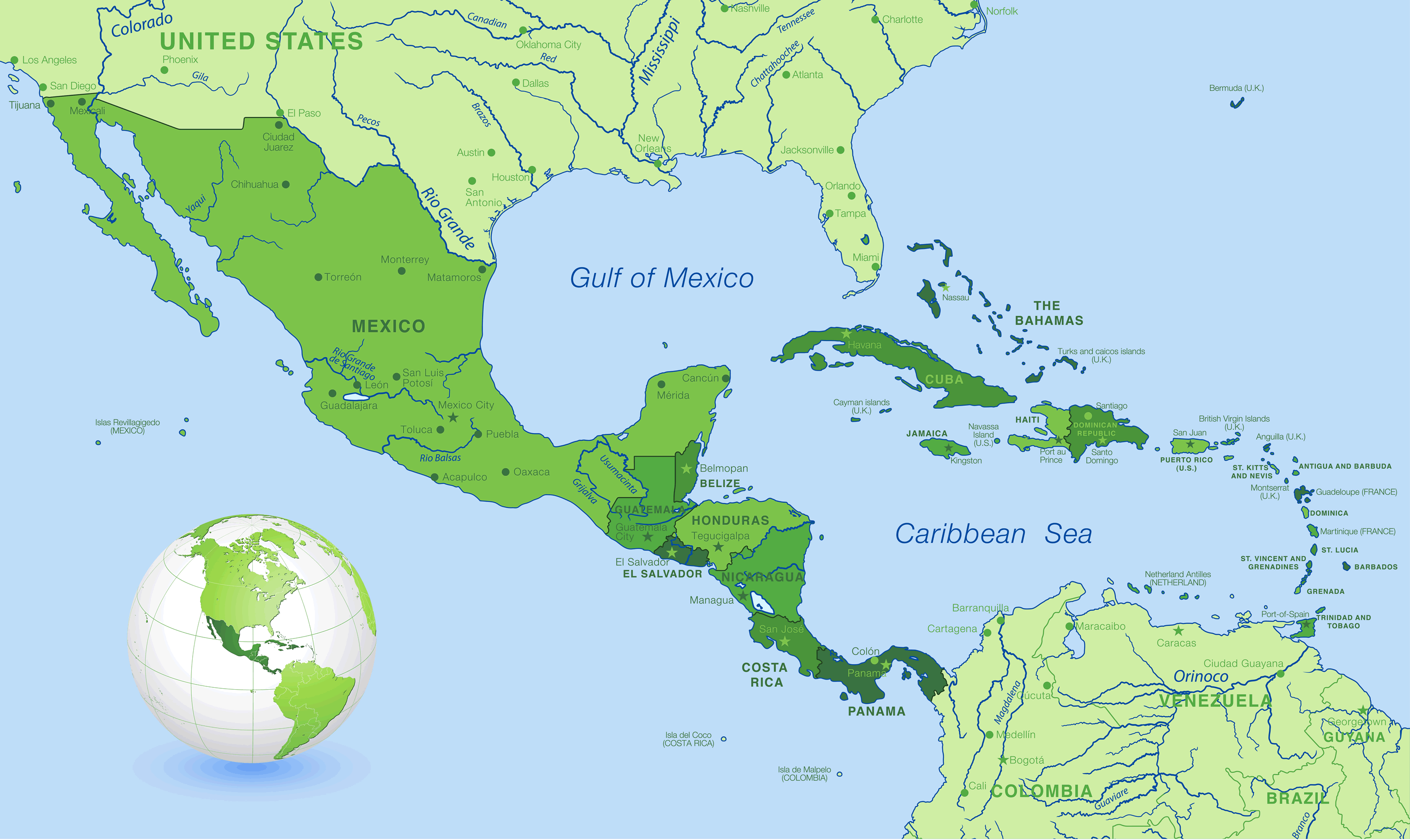 Map Cuba - Waar Betaalt Men Mee In Cuba Mexico En Chili