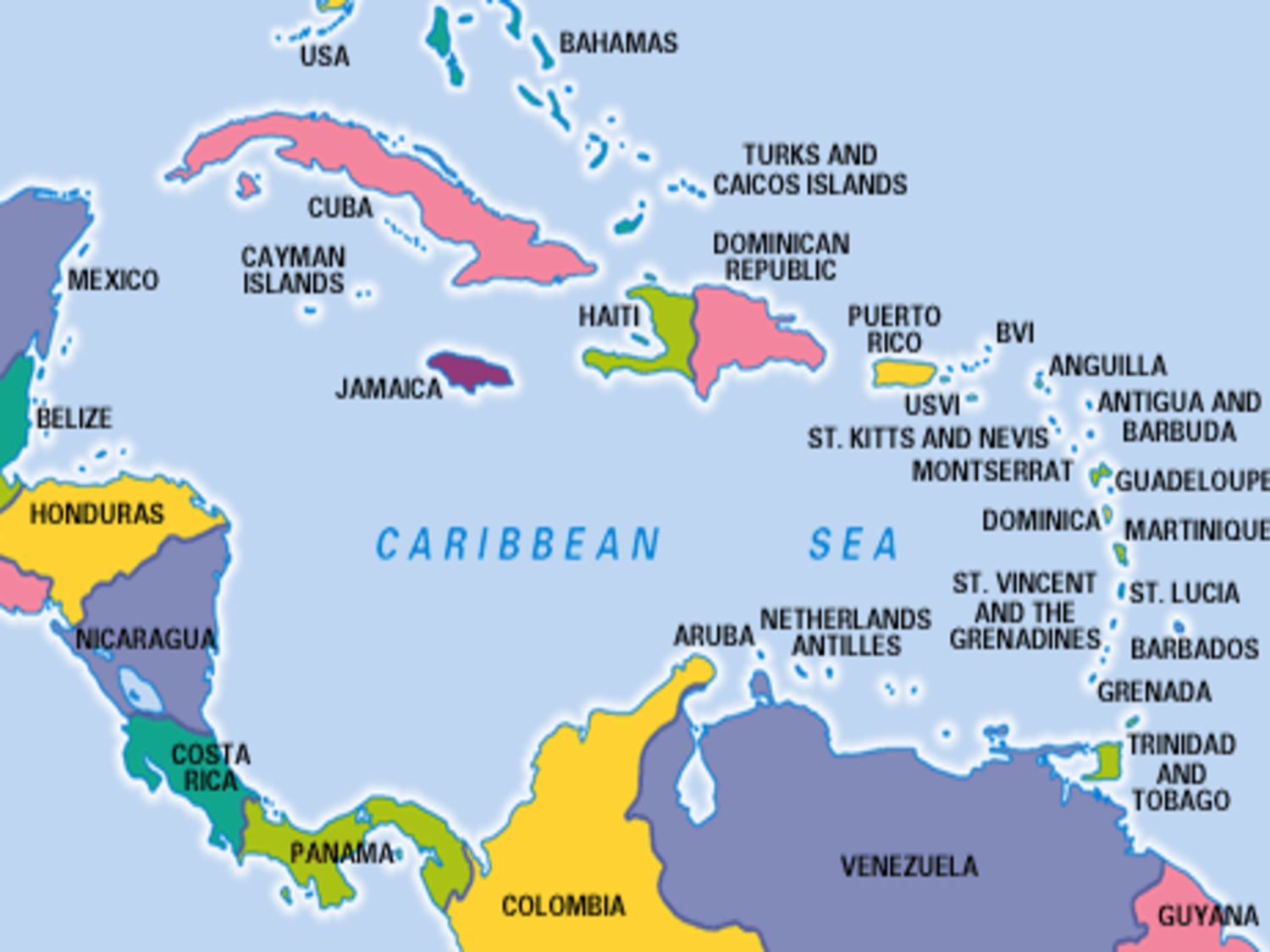 Map of Caribbean Sea Powerpoint Slide | Caribbean, Caribbean sea, Jamaica - Verbinding Tussen Caribische Zee En Grote Oceaan 12 Letters