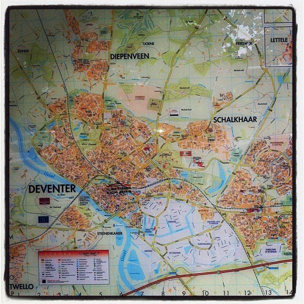 Map of Deventer | Stad, Schalkhaar, Vakantie - Waar Ligt Deventer Op De Kaart
