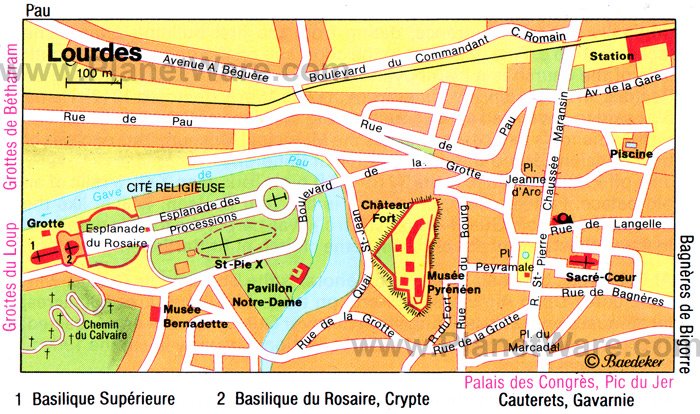 Map of Lourdes | PlanetWare - Waar Ligt Lourdes Op De Kaart