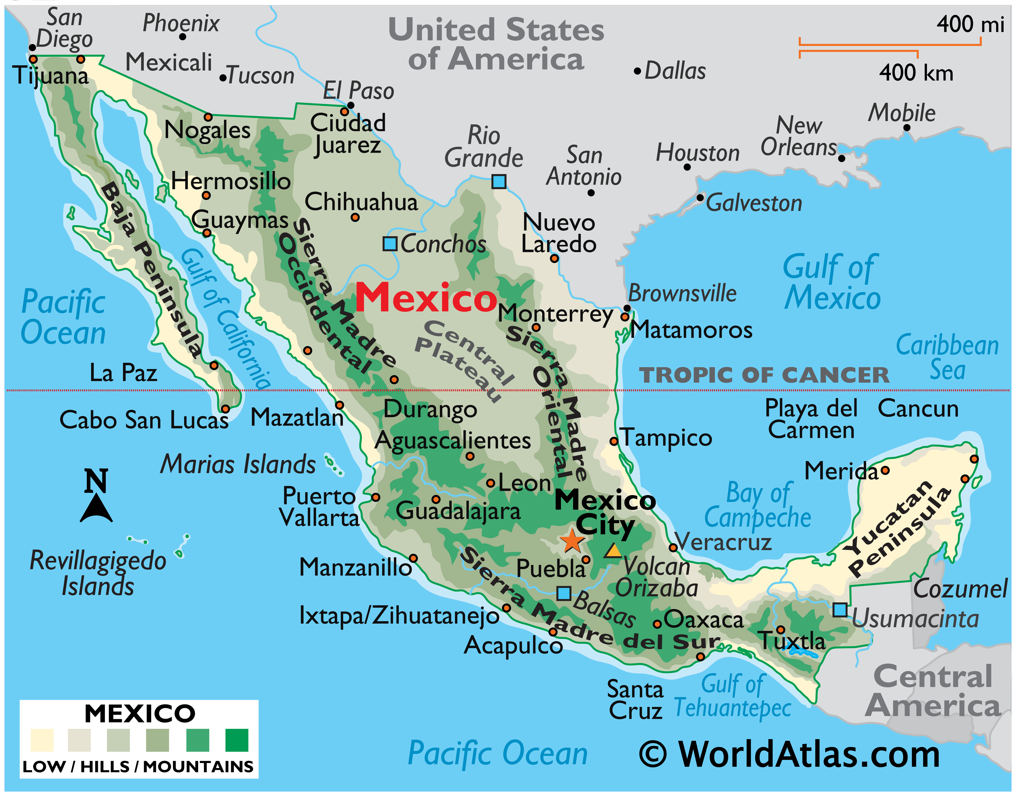 Map of Mexican States - Mexico Feest Van De Dood