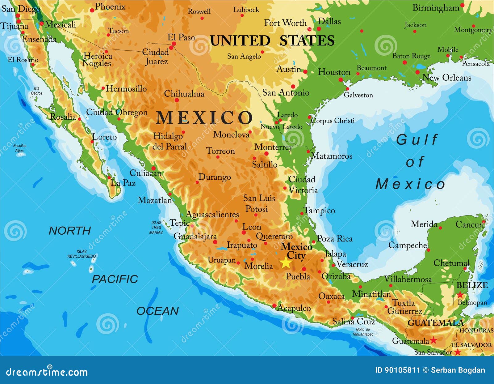 Waar Ligt Mexico Op De Wereldkaart