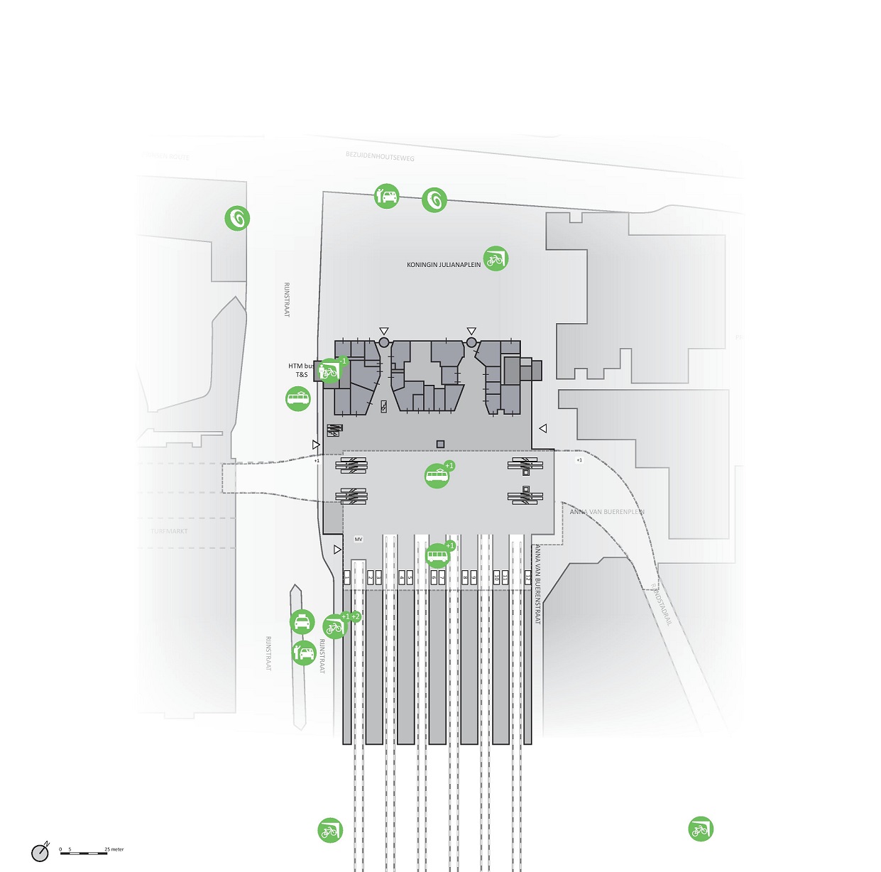 Map of the Hague Central | Den Haag Centraal - Plattegrond Den Haag Centraal Station