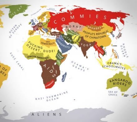 Map Of The World According To Americans - World Wide Fund For Nature Wwf