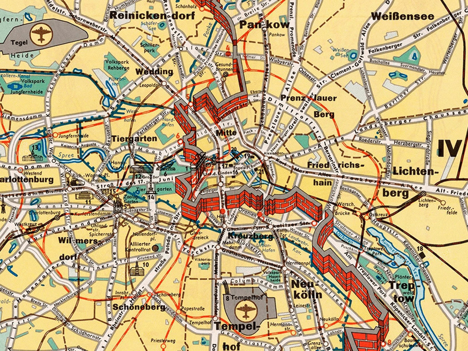 Map Of War Berlin - vrogue.co - Waar Liep De Berlijnse Muur Kaart