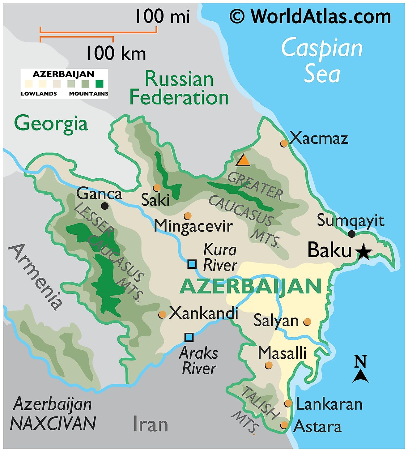 Waar Ligt Azerbeidzjan Op De Kaart
