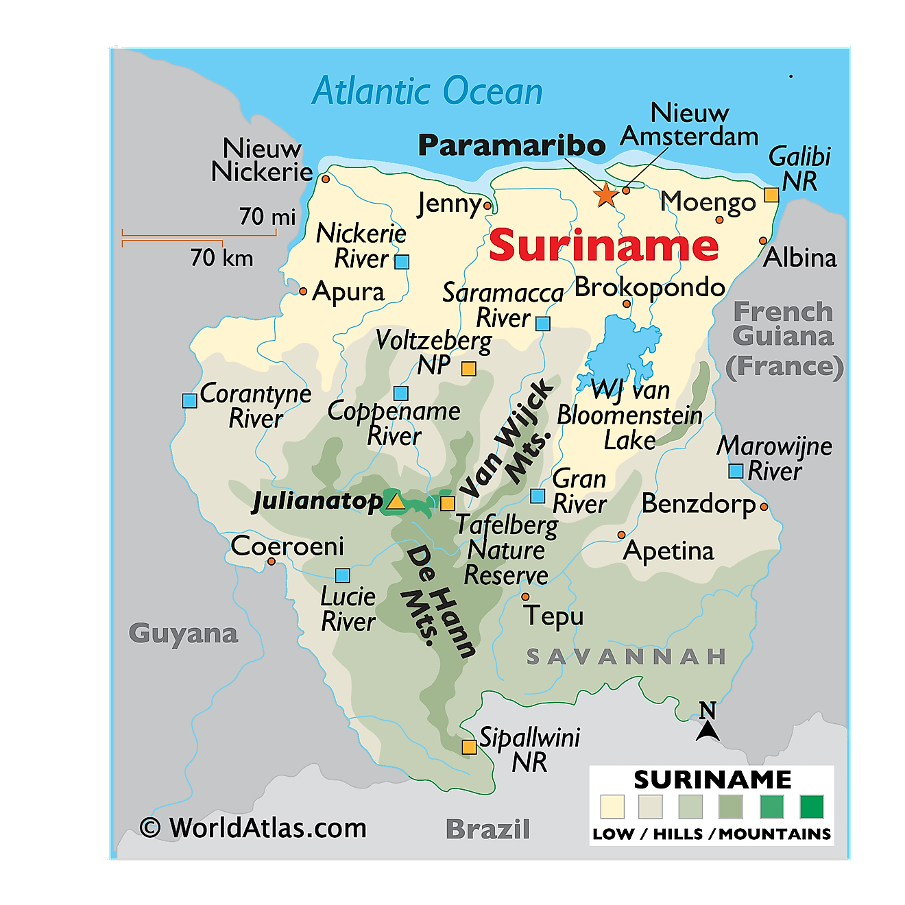 Waar Ligt Suriname Op De Kaart