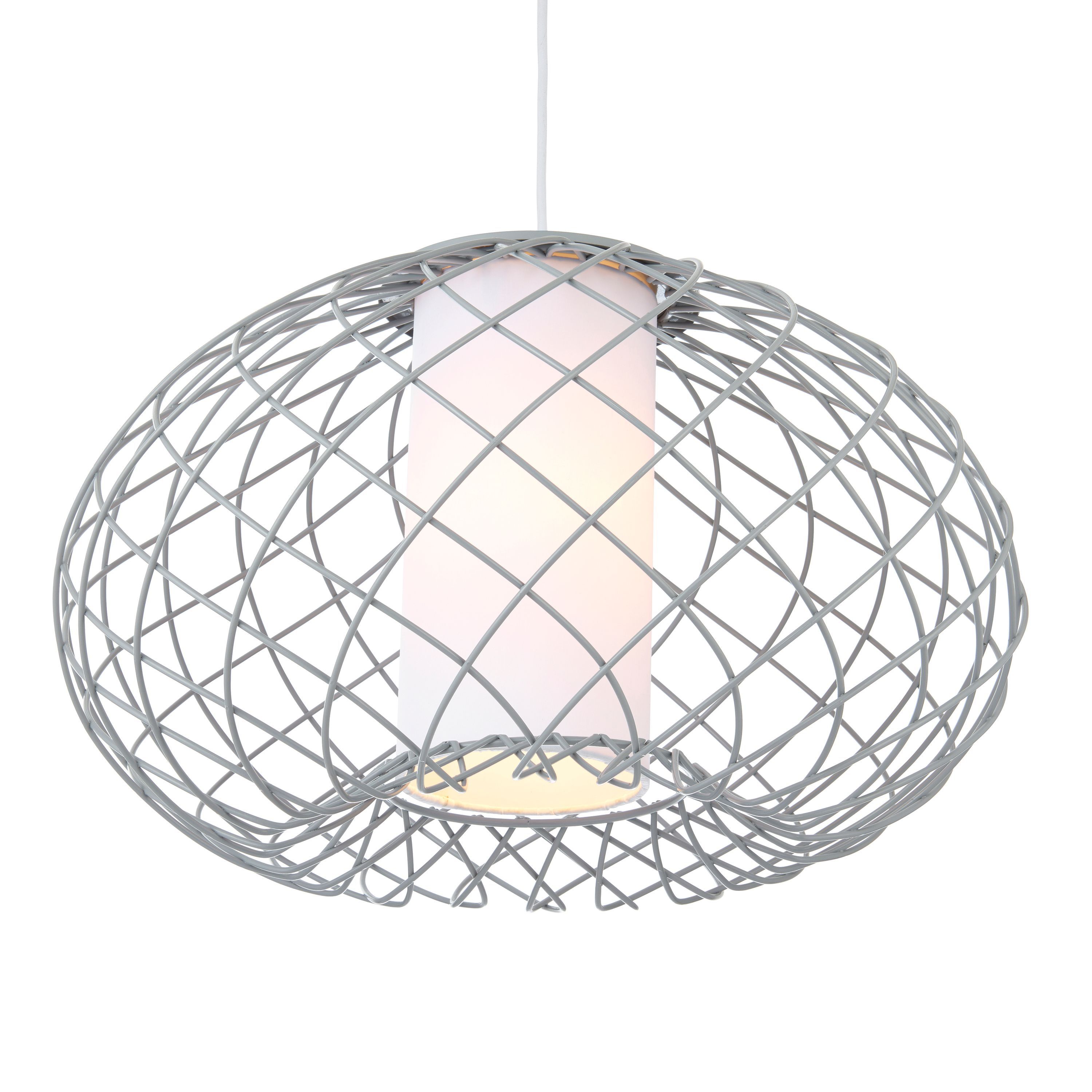 Marceau Wire Grey Pendant Ceiling Light | Departments | DIY at B&Q - Wat Is Het 5a Model
