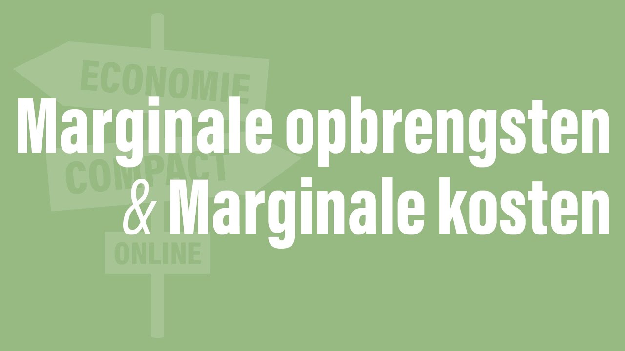 Hoe Bereken Je Marginale Kosten