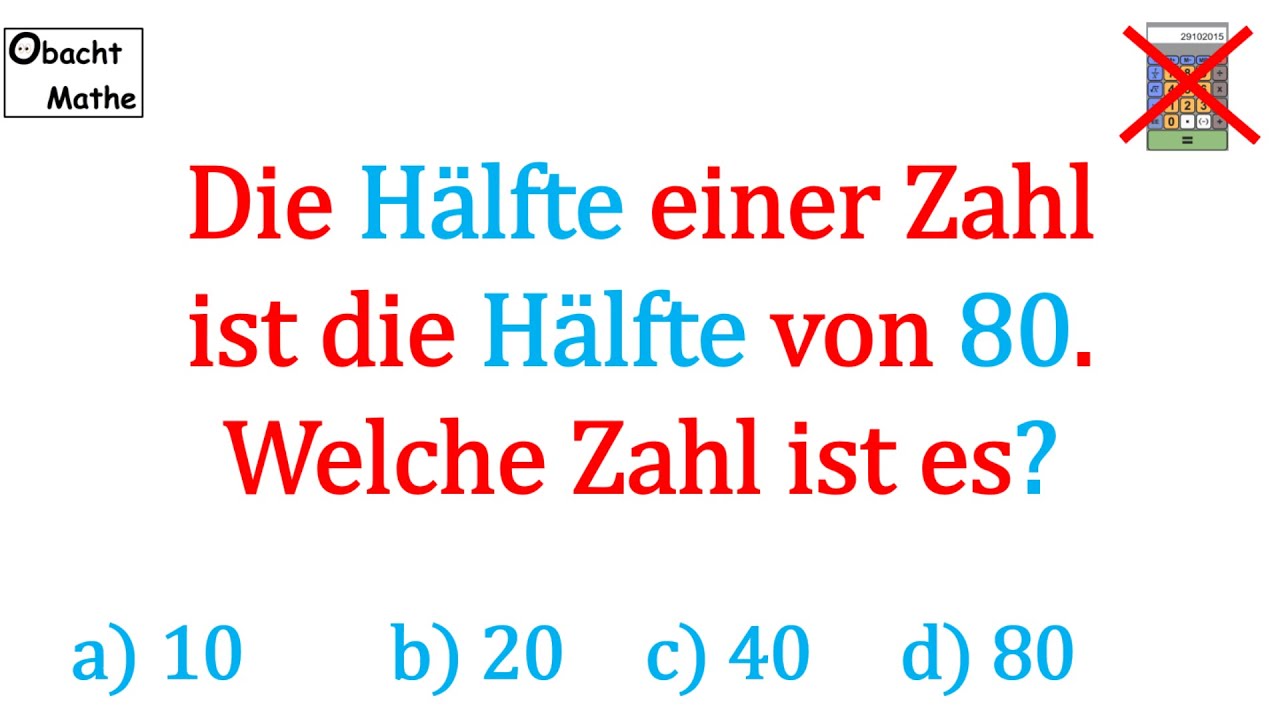 👀 Mathe Basics #88 👀 Die Hälfte einer Zahl | Hast DU Mathe wirklich - Wat Is De Helft Van 25