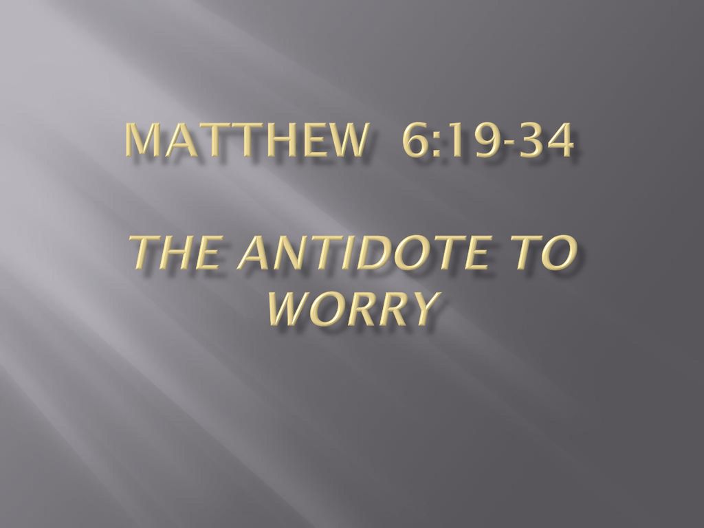 Mattheus 6 Vers 19-34