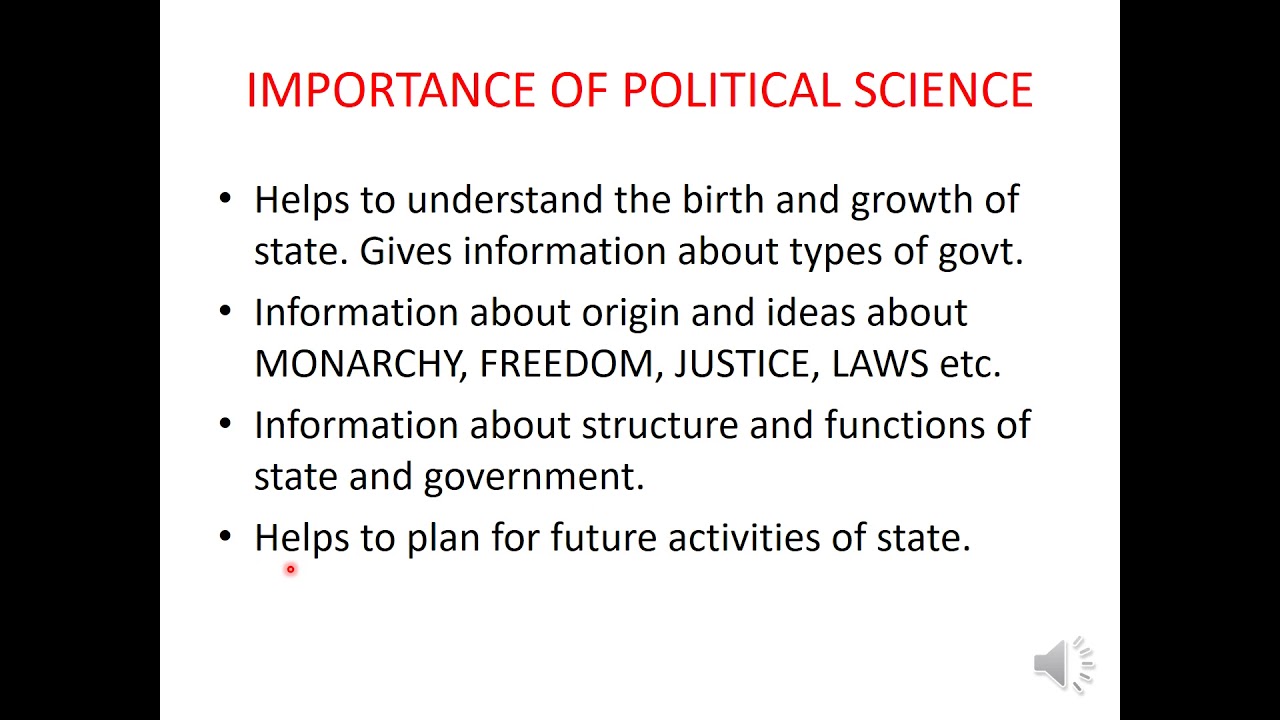 MEANING AND IMPORTANCE OF POLITICAL SCIENCE PART-2 - YouTube - Methods Of Research In Political Science