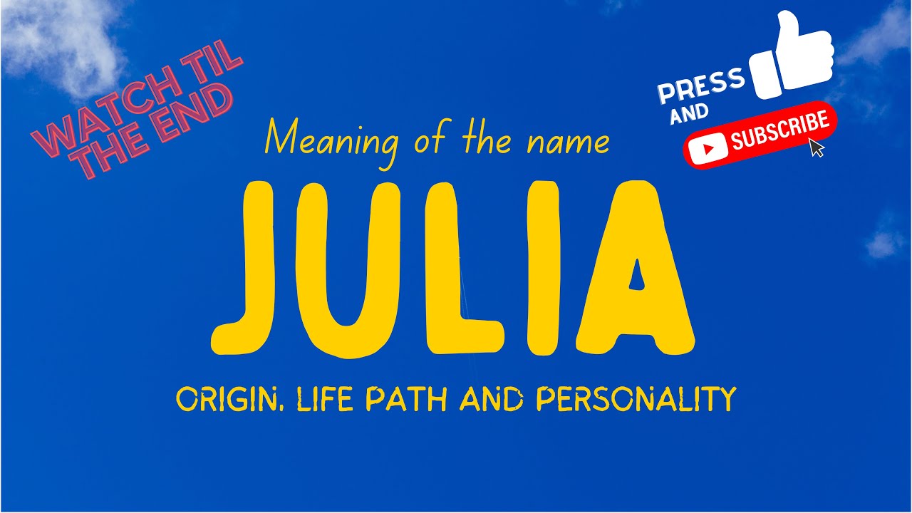 Meaning of the name Julia. Origin, life path & personality. - YouTube - Wat Betekent De Naam Julia