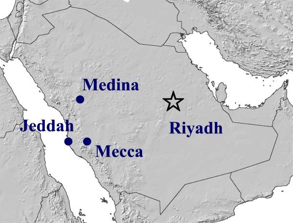 Mecca Map - Waar Ligt Mekka Op De Kaart