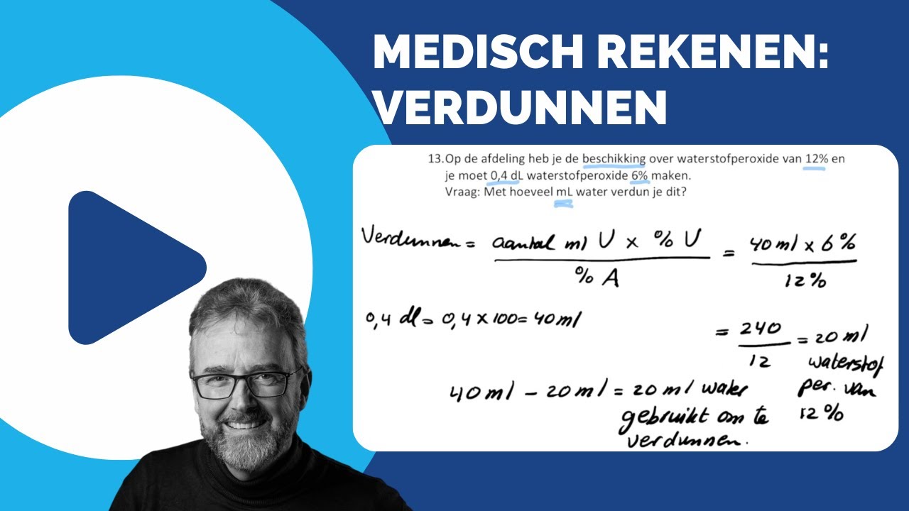 MEDISCH REKENEN | verdunnen | rekenexpertonline - YouTube - Moet Je Een 10 Halen Voor Medisch Rekenen