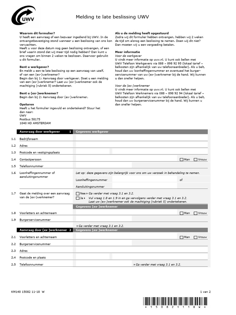Melding Te Late Beslissing Uwv | PDF - Uwv Melding Te Late Beslissing