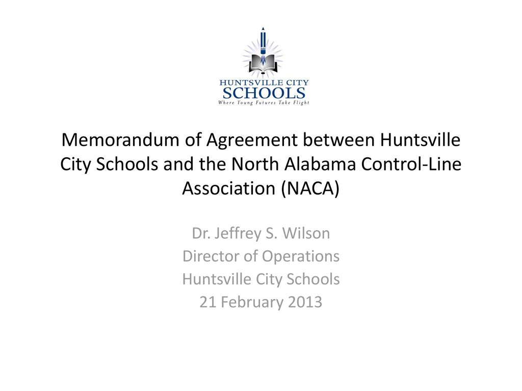 Memorandum of Agreement between Huntsville City Schools and the North - Hoe Schrijf Je Een Adres Op Een Envelop