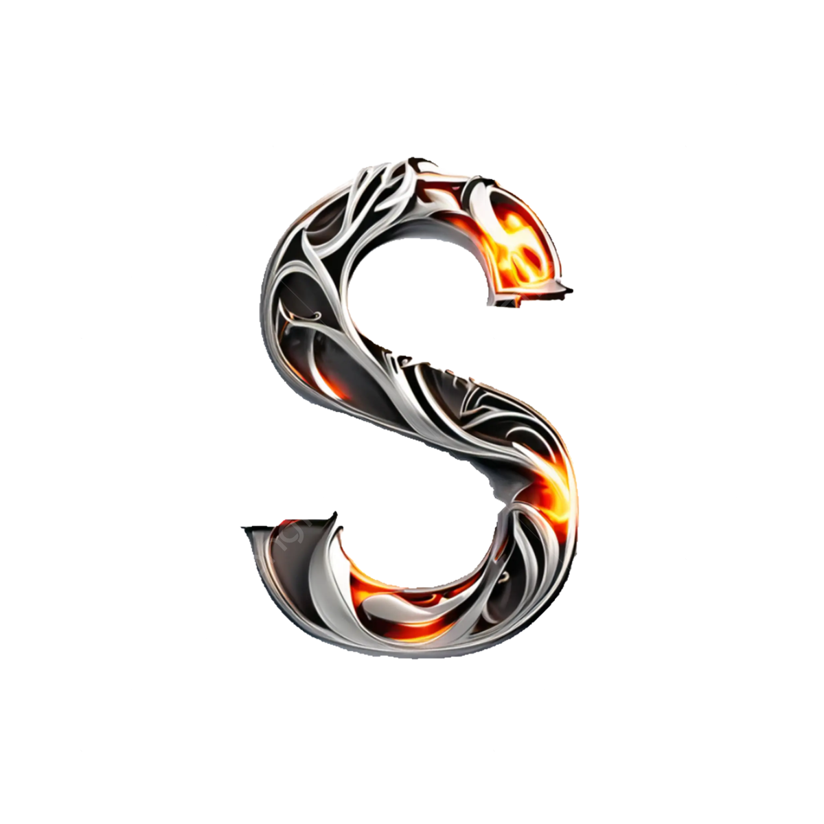 Metallic Text With Fire Effect S Alphabet A To Z Letters, S Font, S - Søstrene Grene Where Is It From