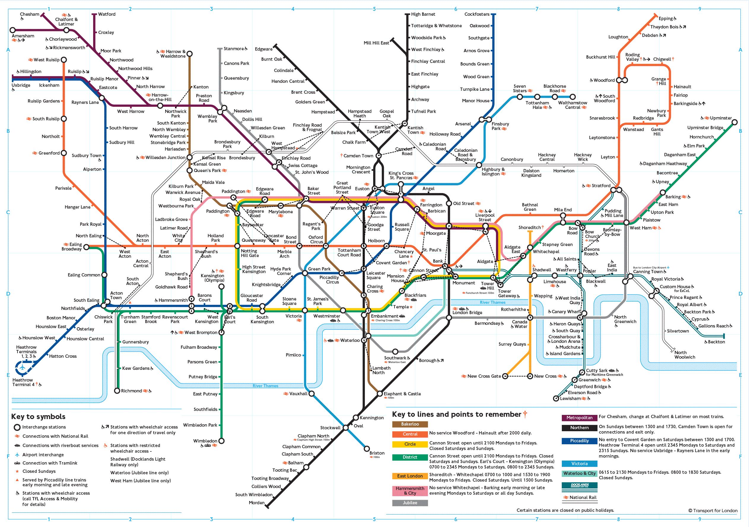 Metro Kaart Londen | Kaart - Bijnaam Van De Metro In Londen