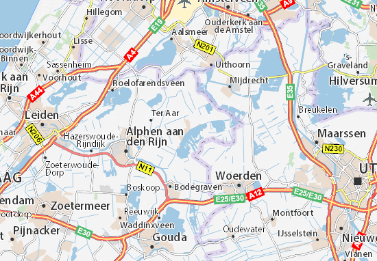 MICHELIN Nieuwkoop map - ViaMichelin - Waar Ligt Nieuwkoop Op De Kaart Van Nederland