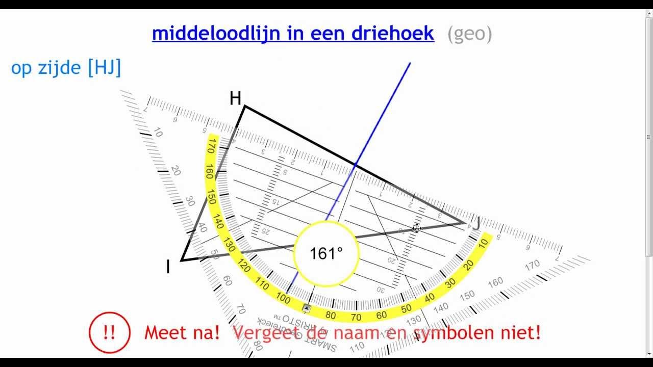 middelloodlijn in een driehoek (geo) - YouTube - Wat Is Het Middelpunt Van Nederland