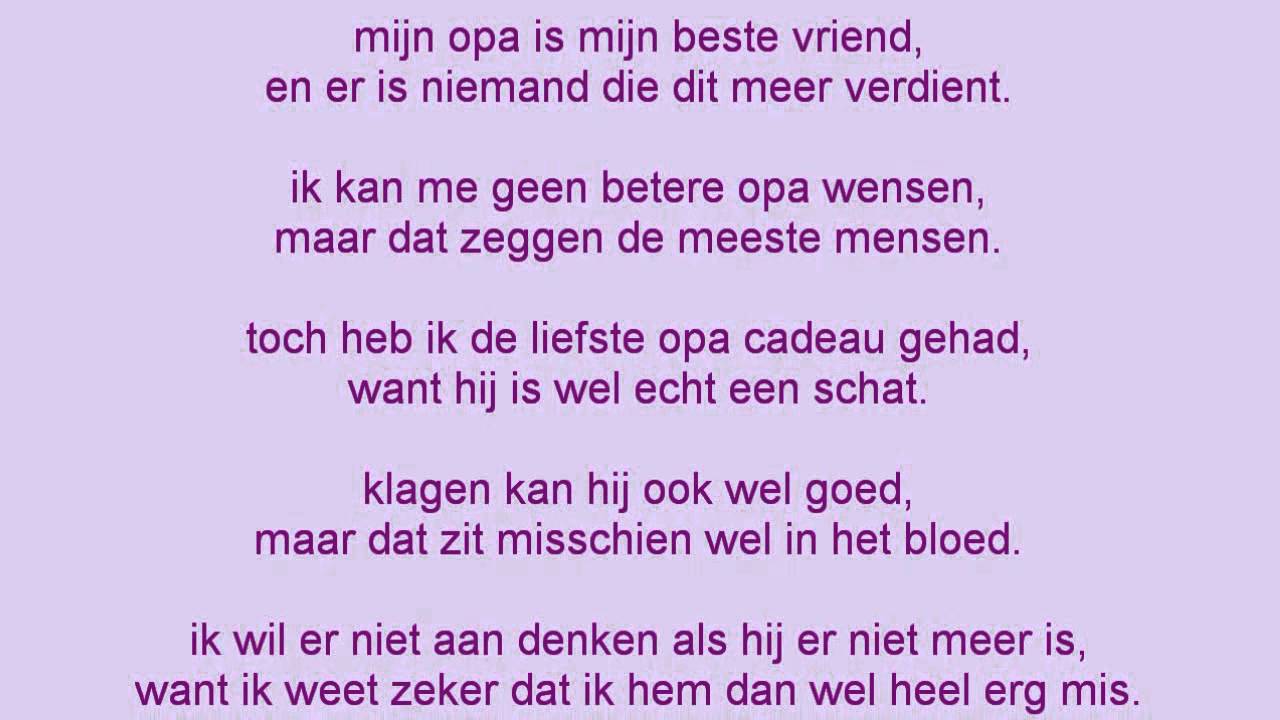 Gedichten Voor Opa En Oma