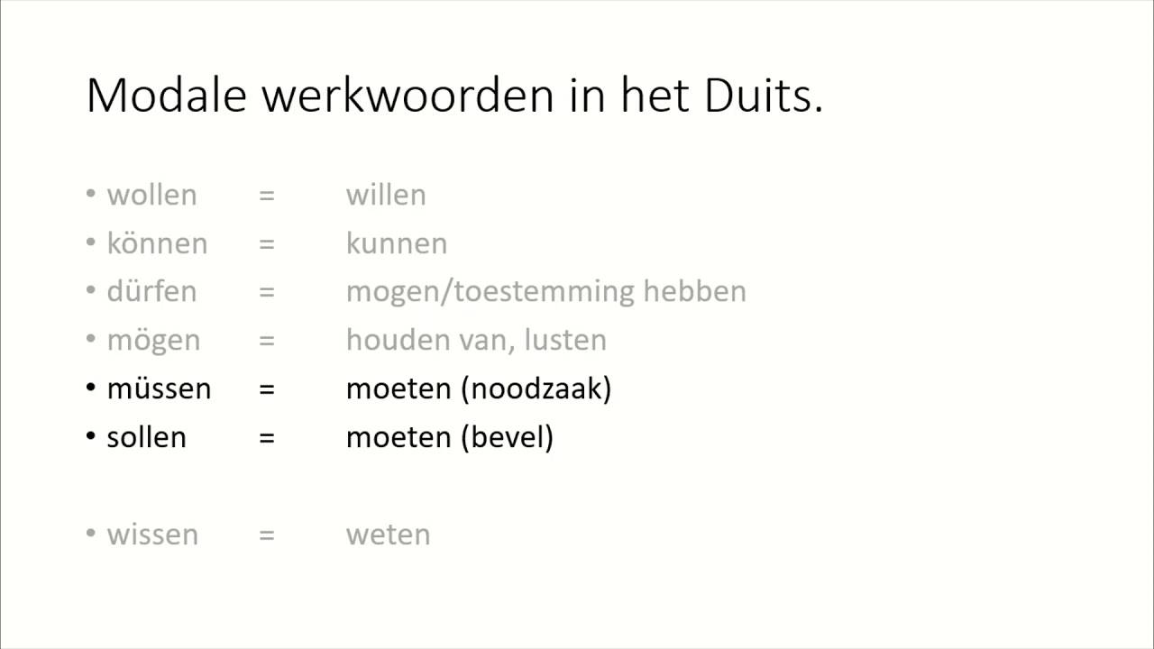 Modale Werkwoorden Duits: Verleden Tijd In Het Kort. - Liugems - Modale Werkwoorden Duits Verleden Tijd