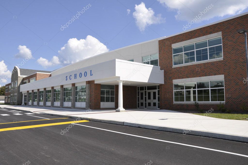 Modern school building Stock Photo by ©cfarmer 2371440 - School Met De Bijbel Nieuw Beijerland