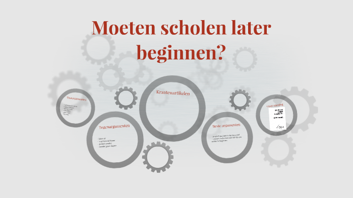 Moeten scholen later beginnen? by bas roessen on Prezi - Scholen Moeten Later Beginnen Tegenargumenten