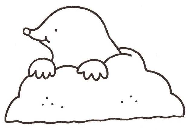 mol kleurplaat 01.gif (622×435) | Disegno per bambini, Attività per - Mollen Van Wie Is De Mol