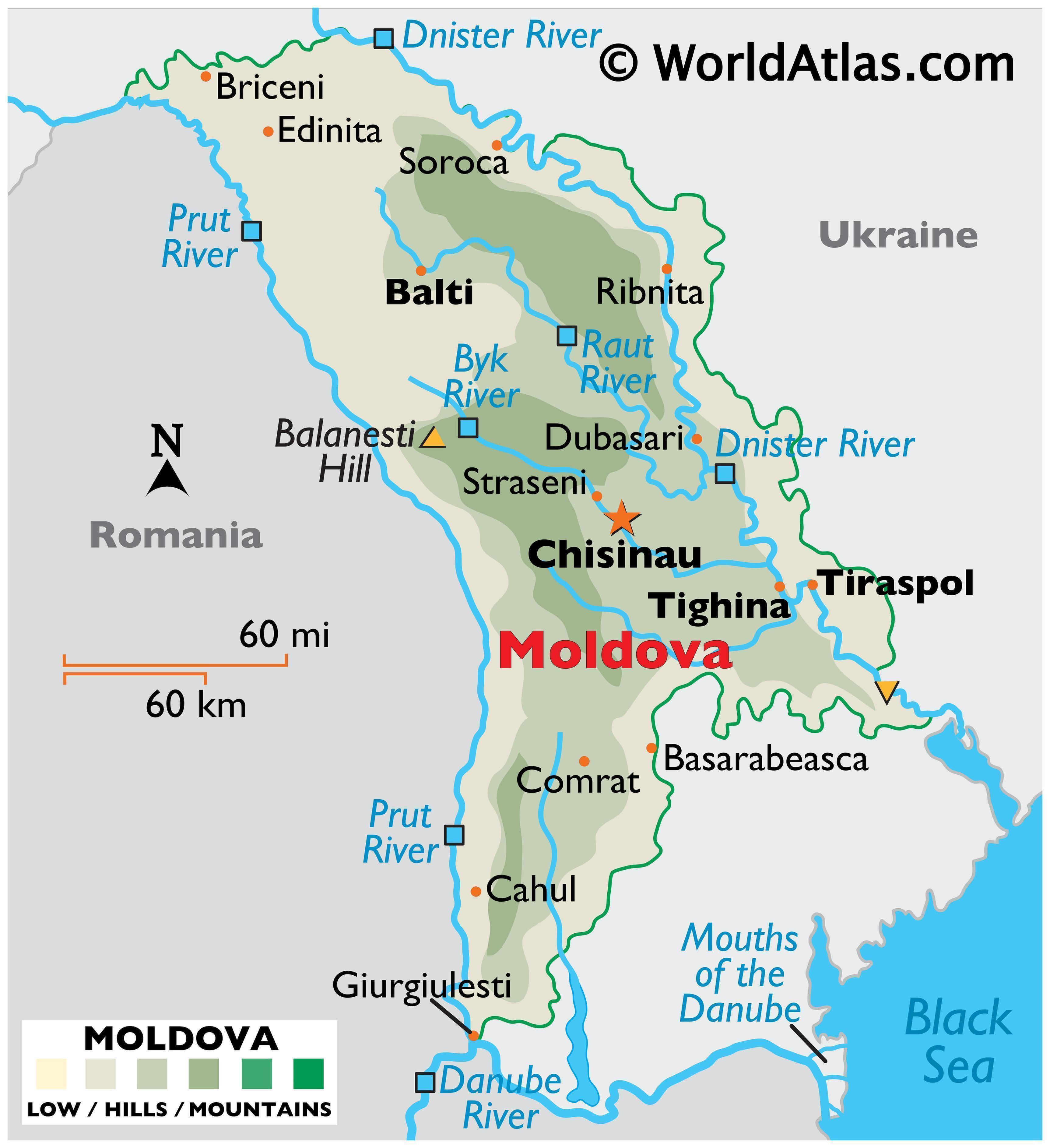 Moldova Maps & Facts - World Atlas - Waar Ligt Moldavie Op De Kaart