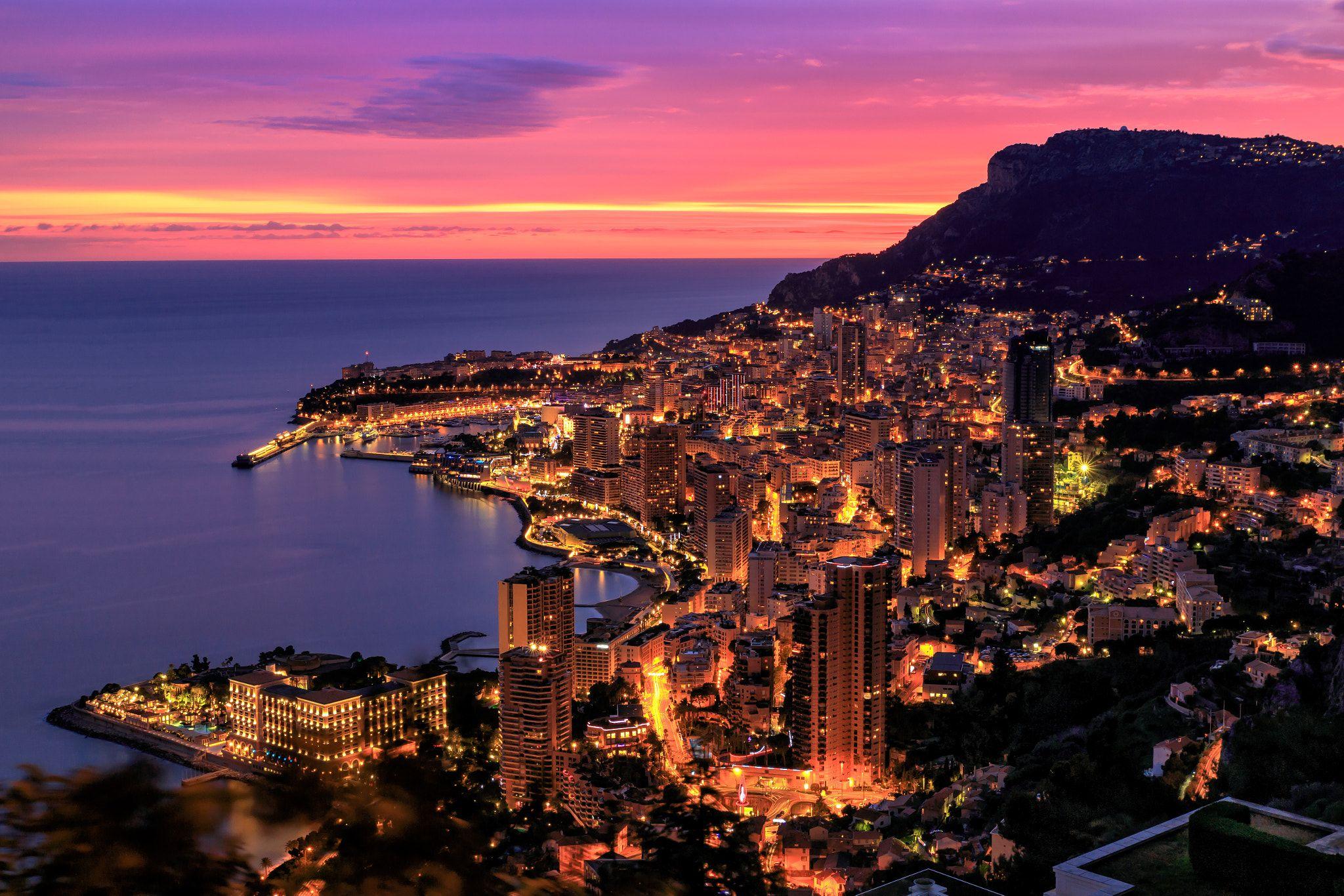 Monaco Winter Sunset Cityscape Wallpapers - Wallpaper Cave - Wat Is De Hoofdstad Van Monaco