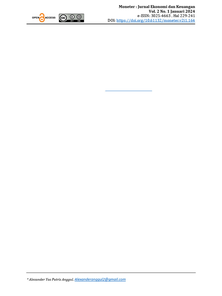 MONETER-+VOL +2+NO +1+JANUARI+2024+Hal+229-241 | PDF - Cao Rijk 1 Januari 2024