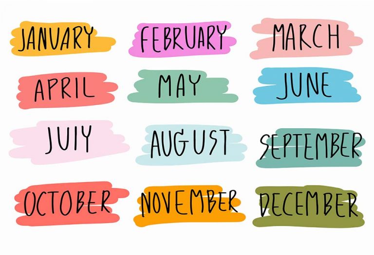 Months Of The Year: Learn The Names Of The 12 Months In English - Maanden Van Het Jaar In Het Engels